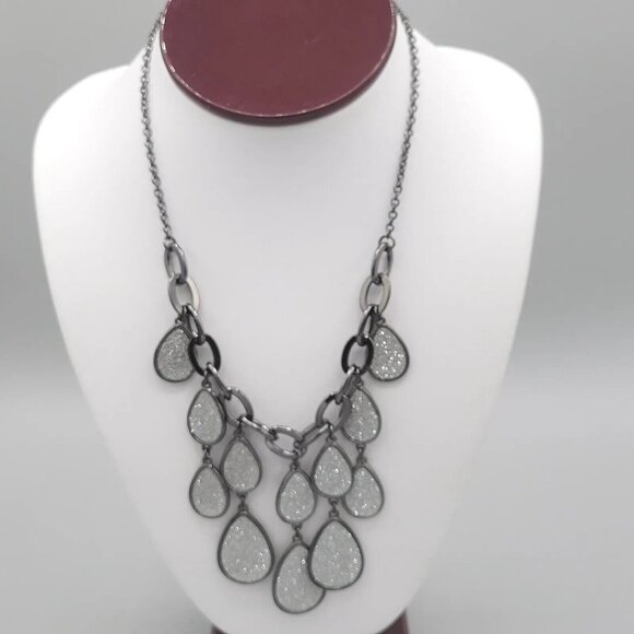 Unbranded Jewelry - Womens Jewelry Silver Tone Cable Link Chain Fashion Necklace Drop Charms 15"